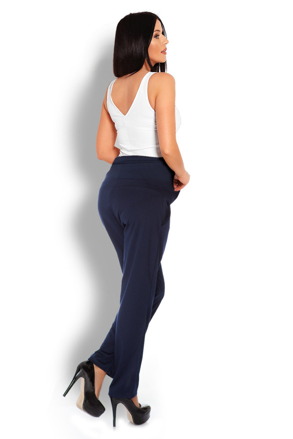 Volné těhotenské kalhoty model 1276 barva námořnická modrá
