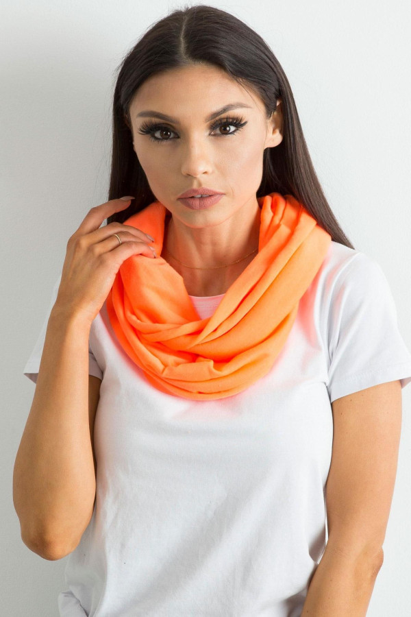 Viskózový komínový šátek model 56031 neonově oranžový