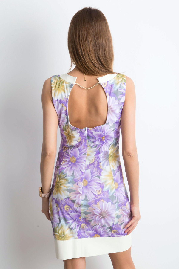 Krátké šaty Midnight s odhalenými zády barva lila
