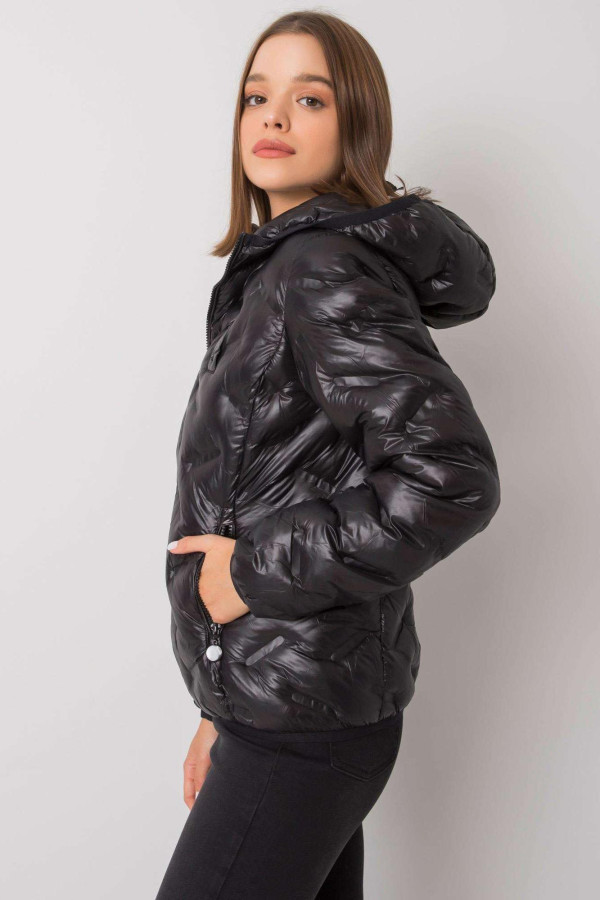 Přechodná bunda Milania s kapucí černá