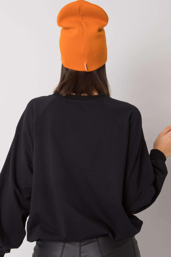 Dámská čepice s vroubkovaným vzorem model 2812 oranžová
