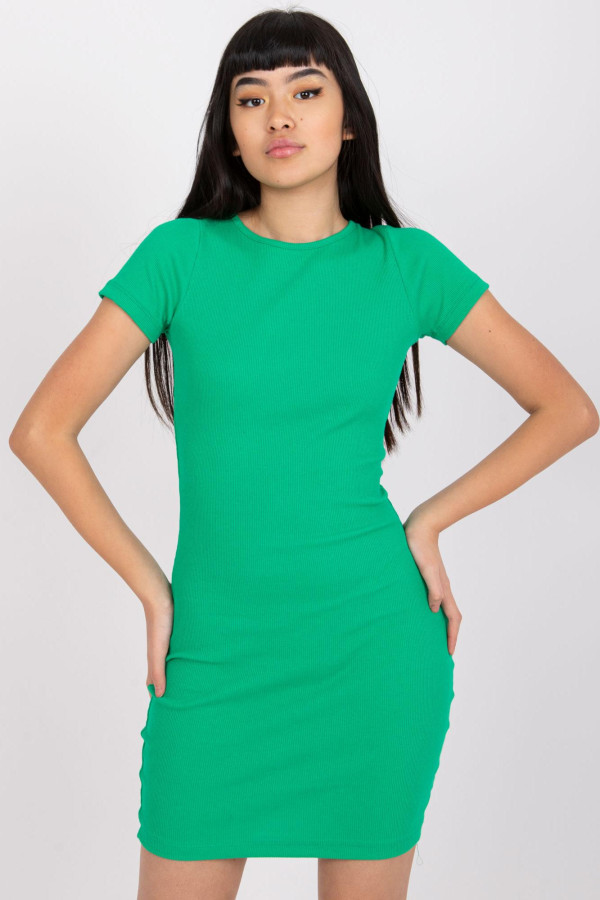 Krátké šaty Nora s odhalenými zády zelené