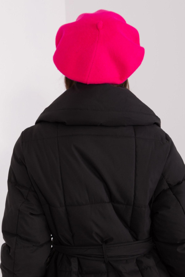 Dámská čepice baret model 30582 jasně růžová