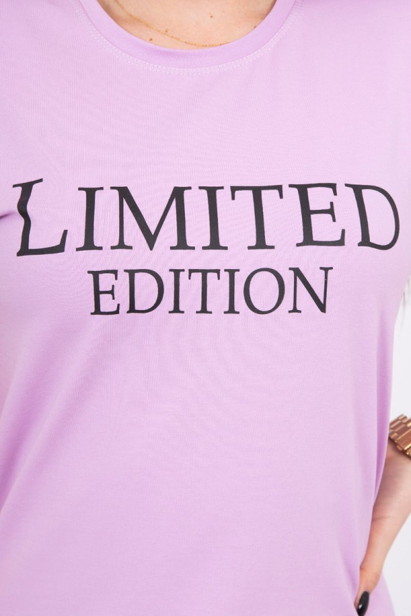 Tričko s nápisem Limited Edition barva lila