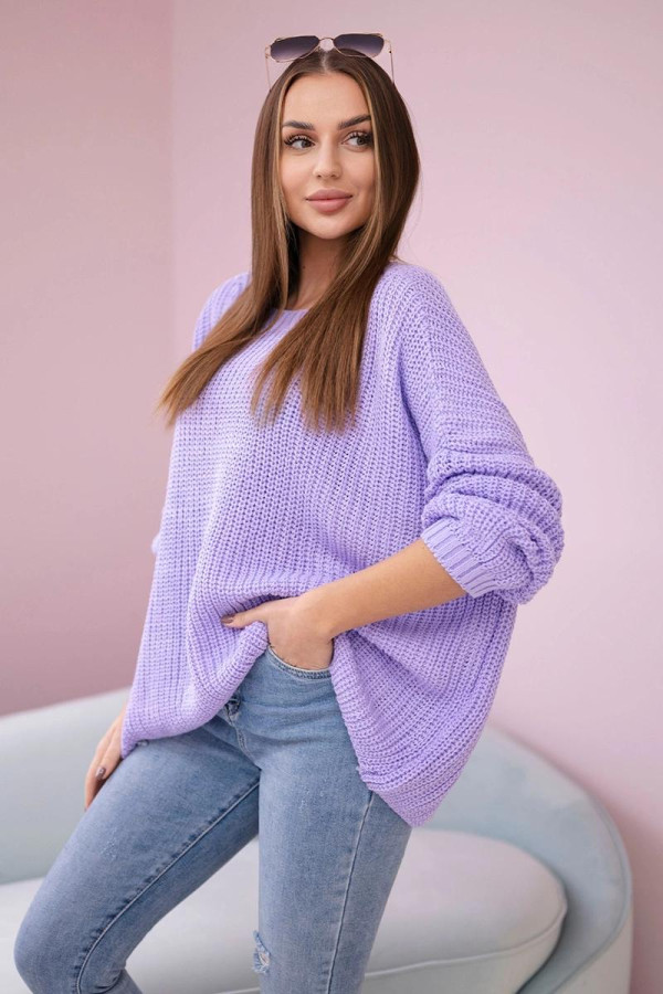Oversize svetr model 2019-22 barva lila