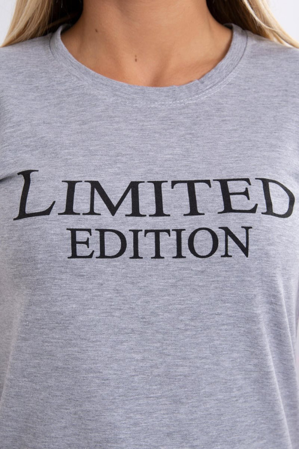 Tričko s nápisem Limited Edition šedé