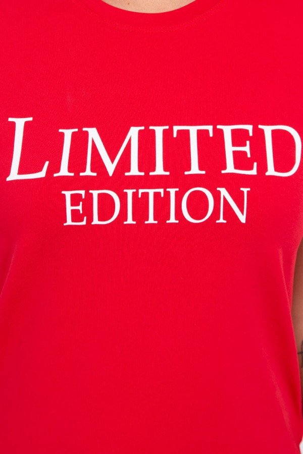 Tričko s nápisem Limited Edition červené
