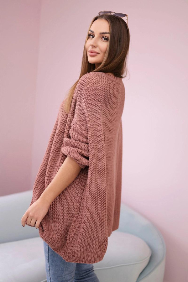 Oversize svetr model 2019-22 růžový