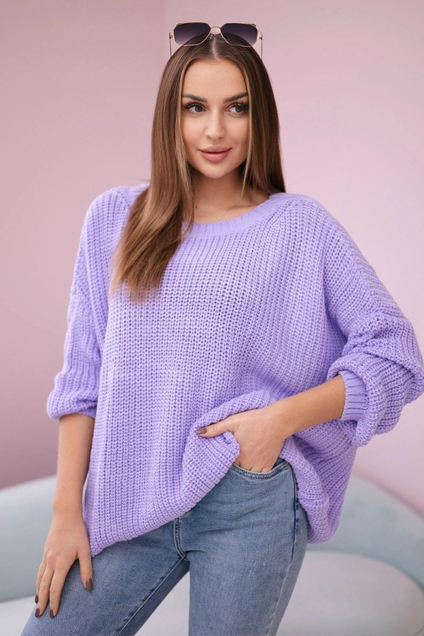Oversize svetr model 2019-22 barva lila