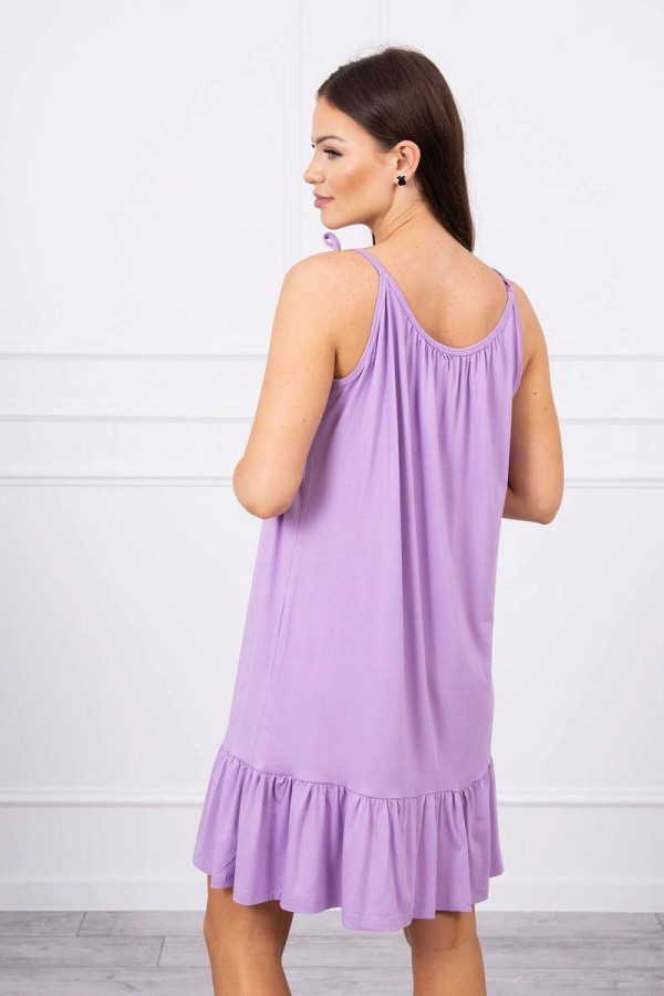 Volné šaty na ramínka model 9080 barva lila