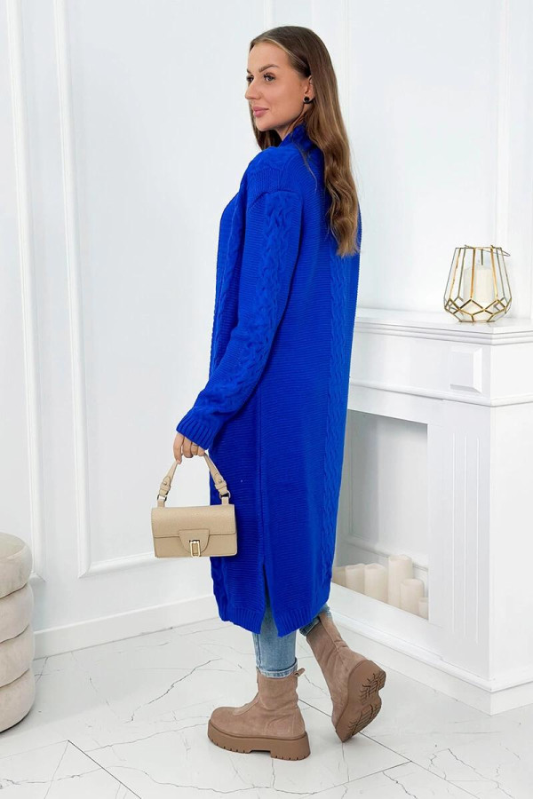 Kardigánový úpletový svetr model 2019-1 barva královská modrá
