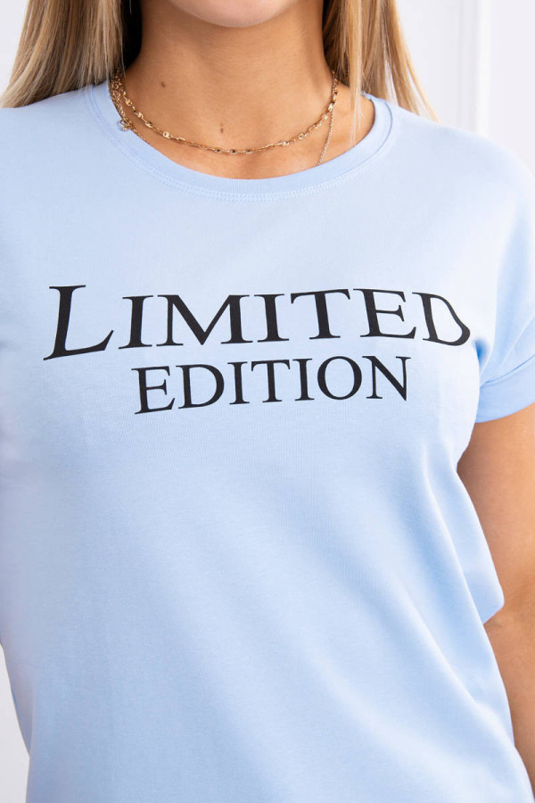 Tričko s nápisem Limited Edition světlemodré+černé