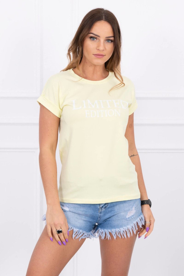 Tričko s nápisem Limited Edition světle žluté