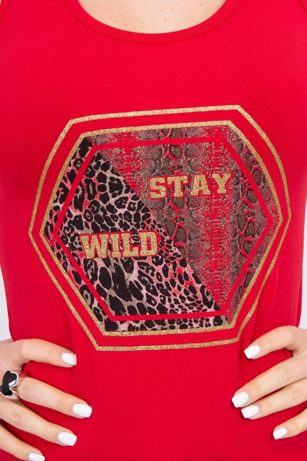 Tílko Stay Wild červené