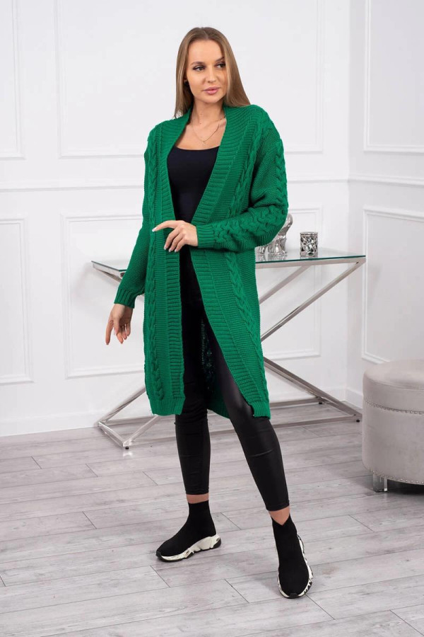 Kardiganový úpletový svetr model 2019-1 zelený
