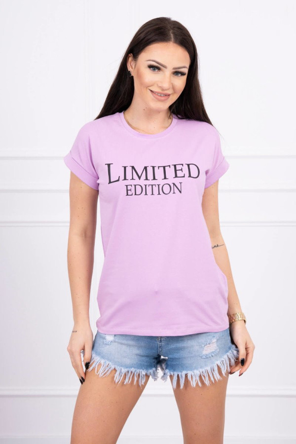 Tričko s nápisem Limited Edition barva lila