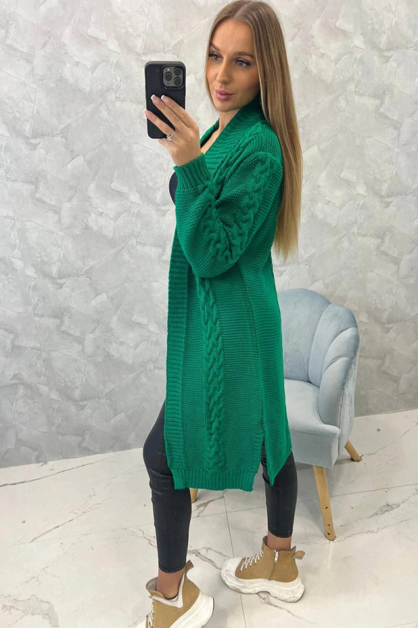 Kardiganový úpletový svetr model 2019-1 zelený