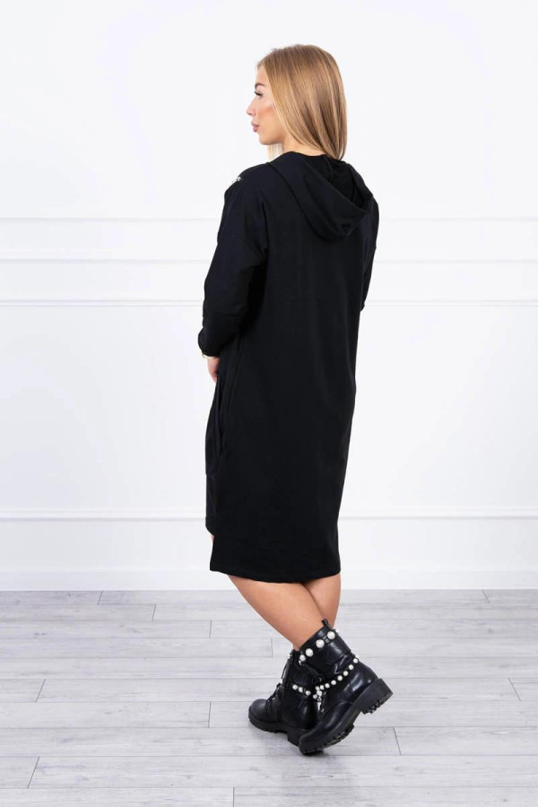 Šaty Unlimited s kapsami a zipy model 9190 černé