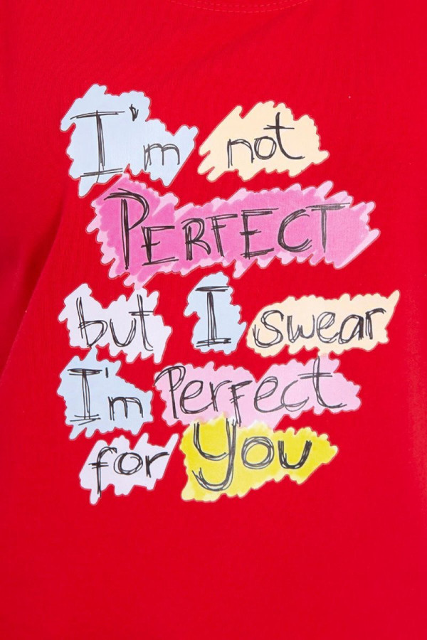 Tričko s potiskem Perfect červené