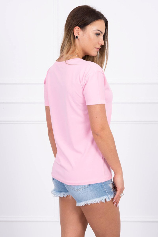 Tričko s potiskem Perfect pudrově růžové