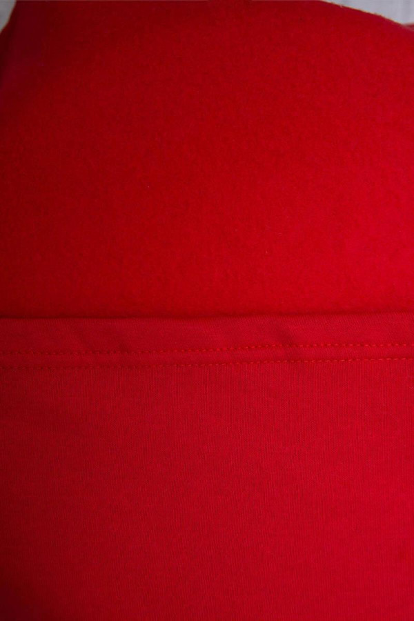 Zateplená mikina s prodlouženou zádí a kapucí model 9316 červená