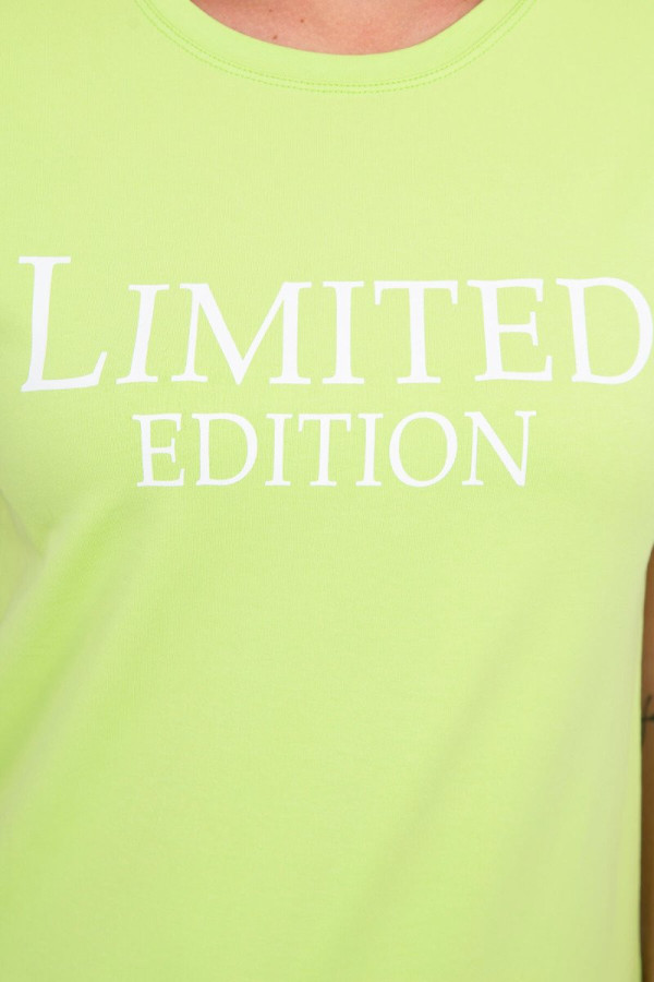Tričko s nápisem Limited Edition světlezelené