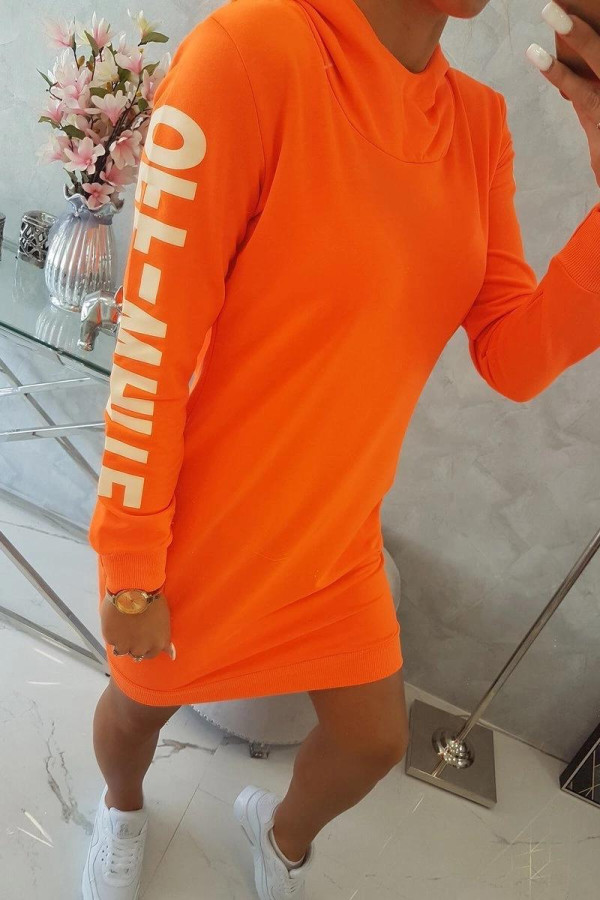 Šaty Off White neonově oranžové