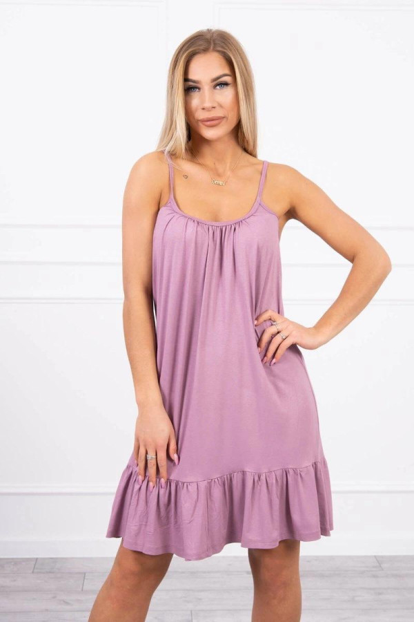 Volné šaty na ramínka model 9080 fialové