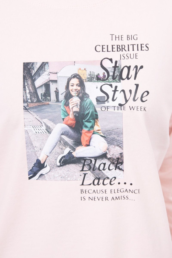 Tričko Star Style pudrově růžové